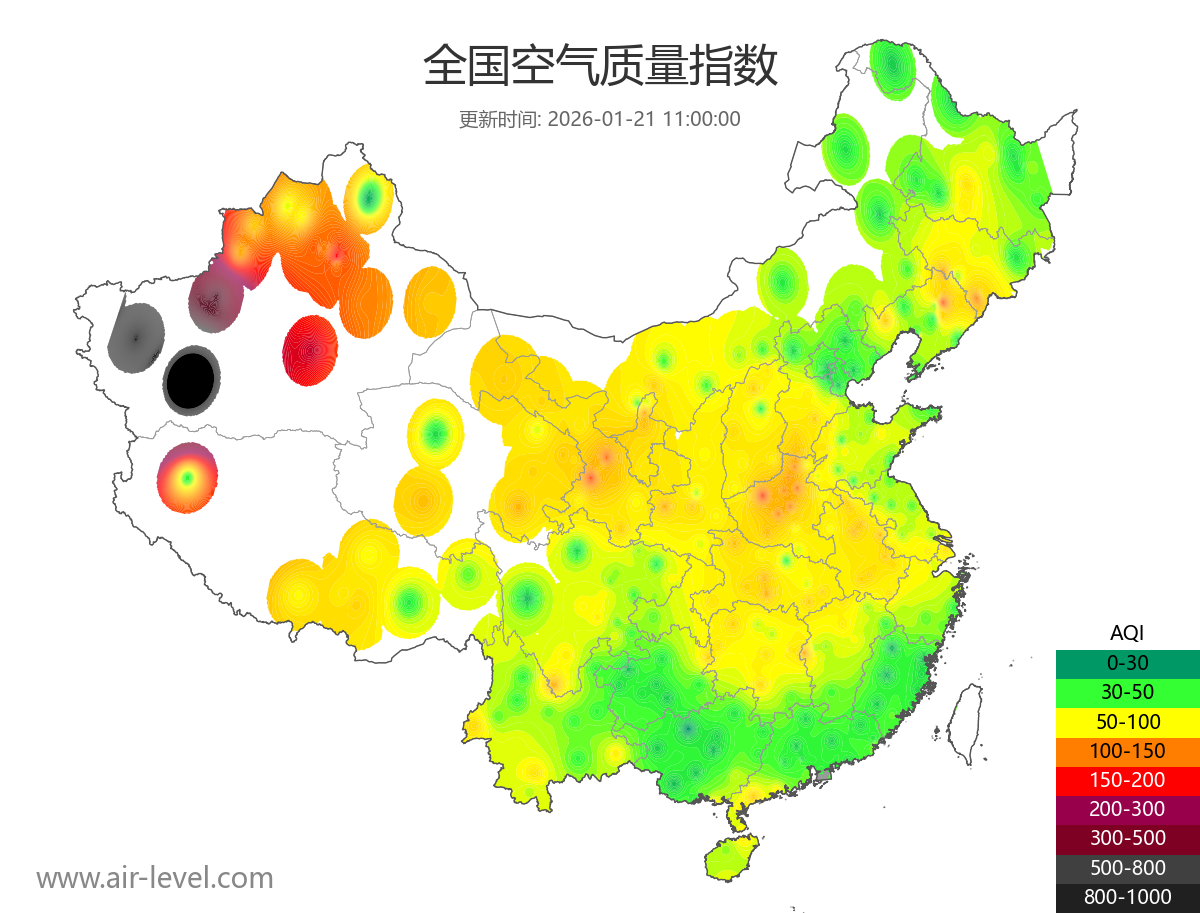 全国空气质量地图