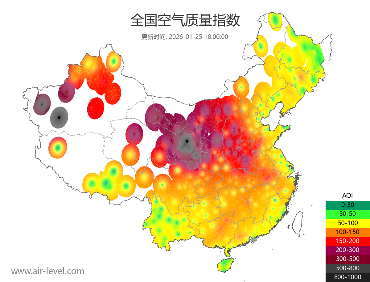 全国空气质量地图