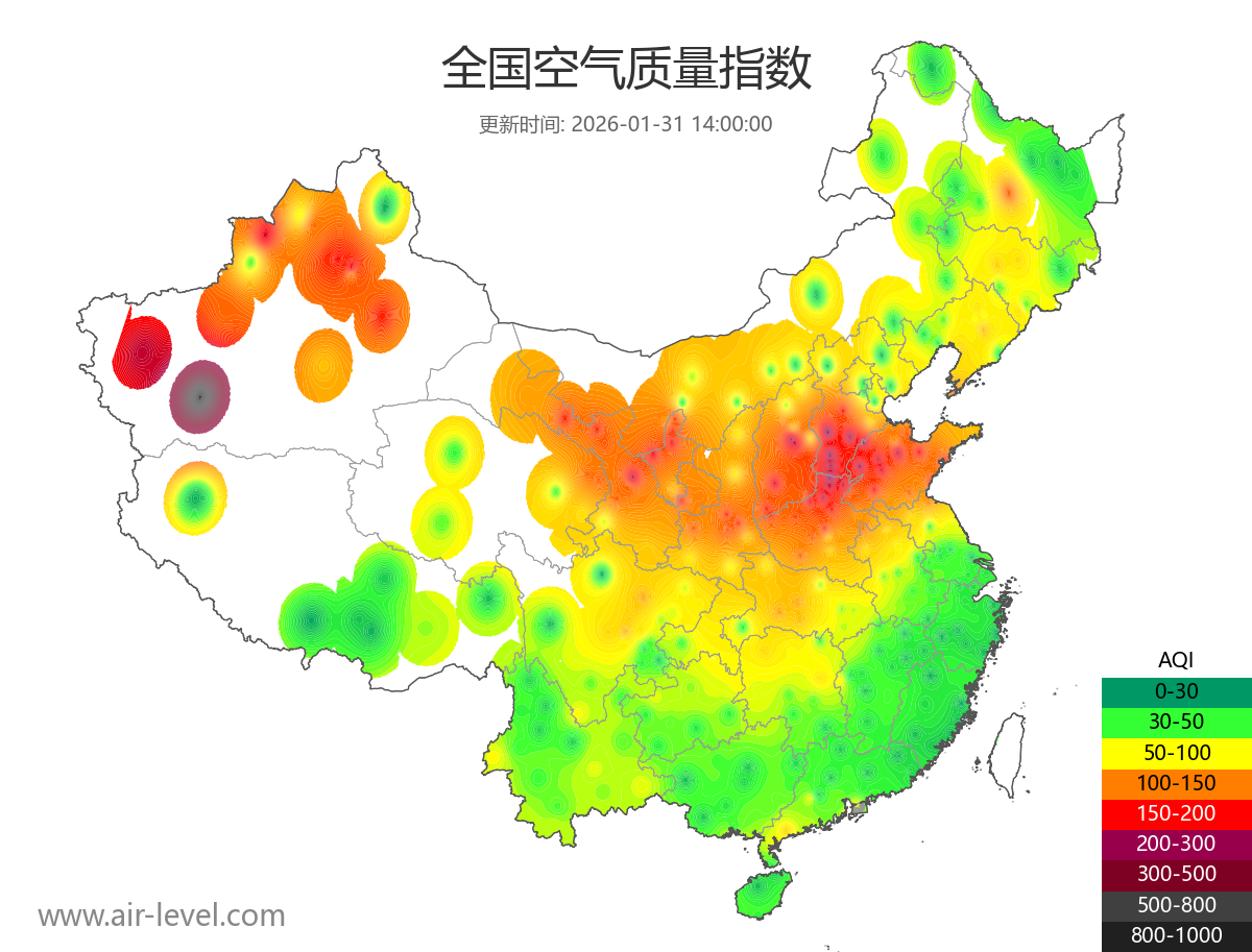 全国空气质量地图