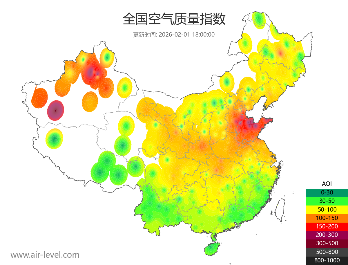 全国空气质量地图