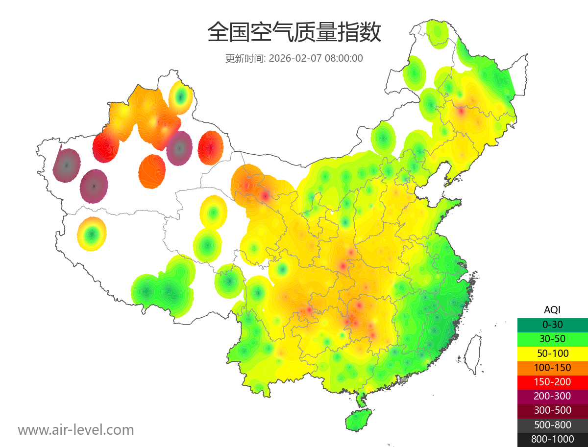全国空气质量地图