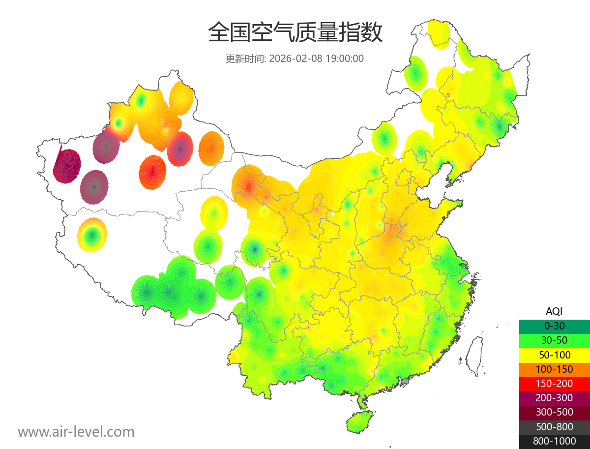 全国空气质量地图
