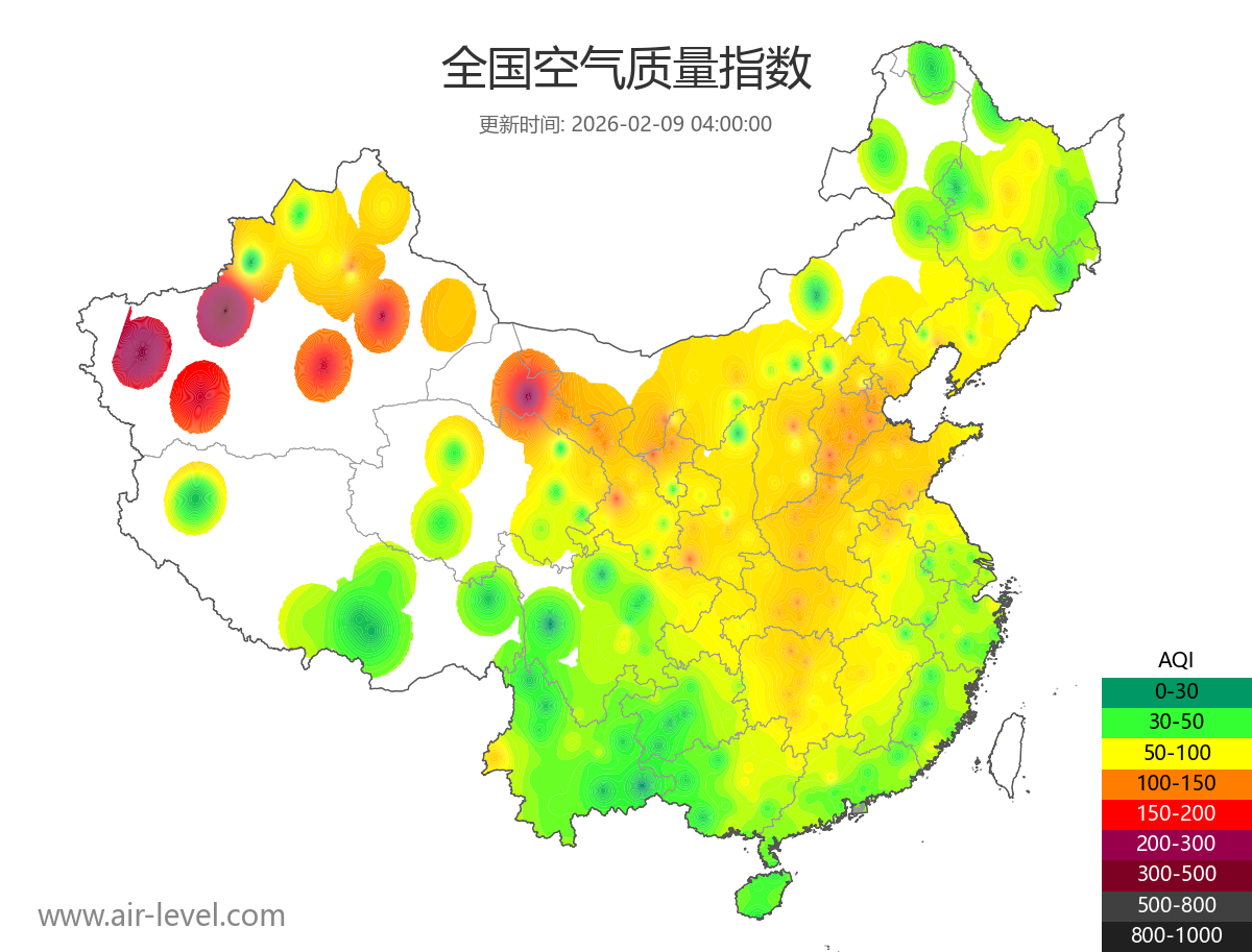 全国空气质量地图