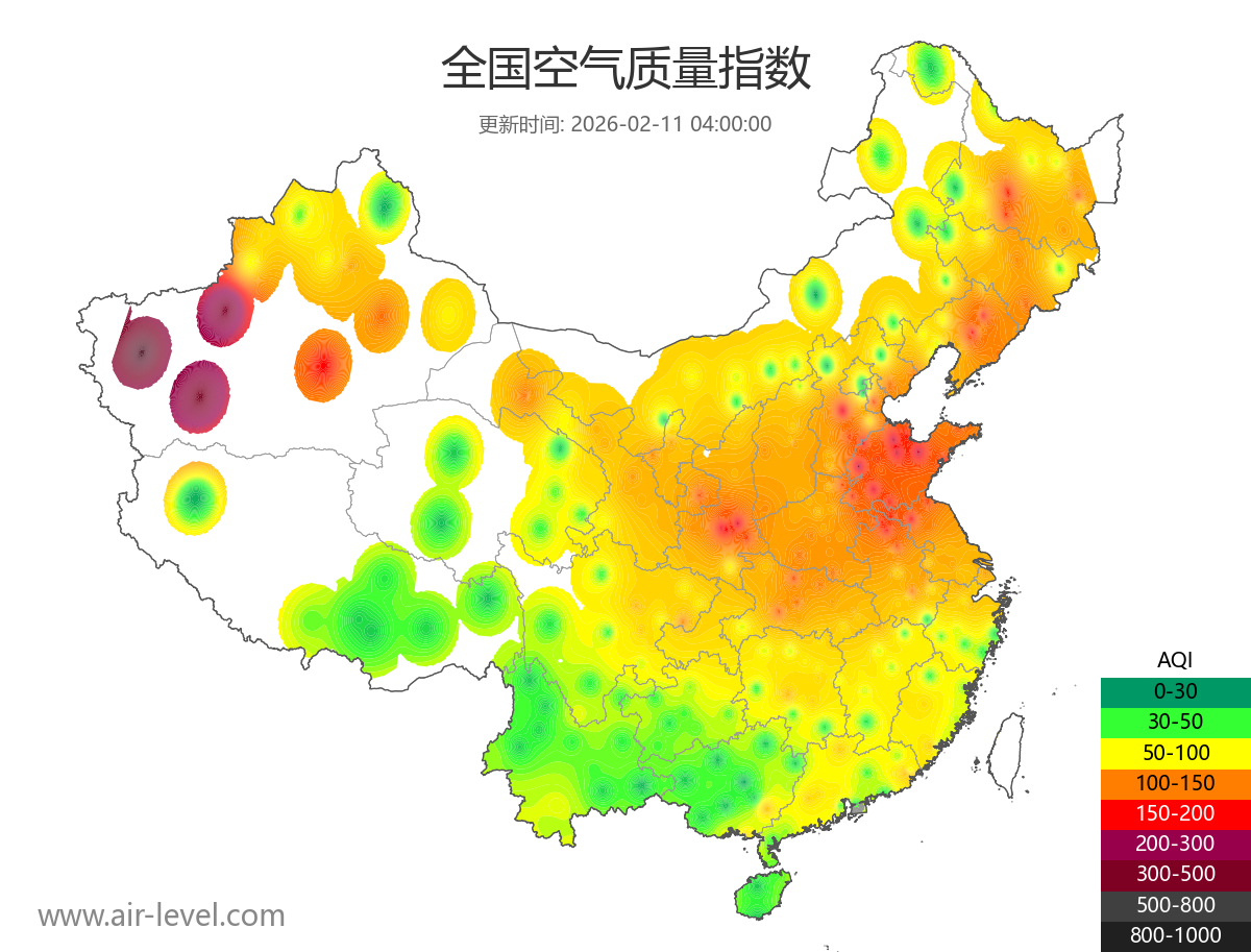 全国空气质量地图