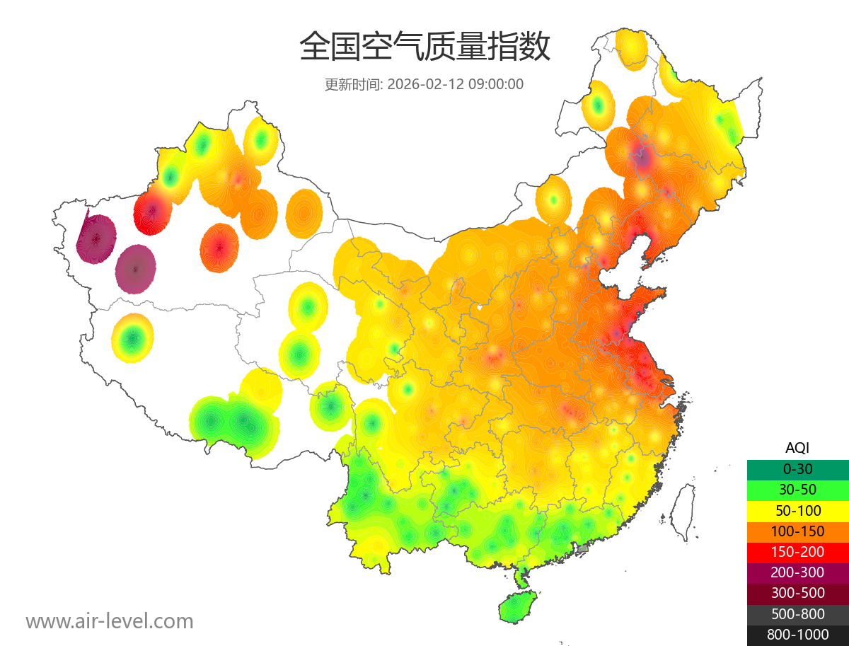 全国空气质量地图