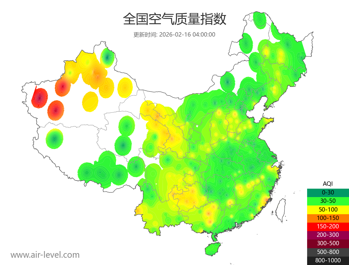 全国空气质量地图