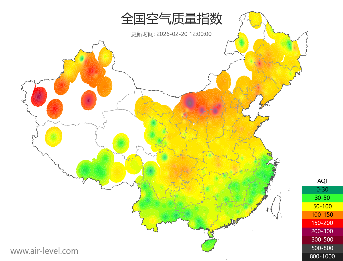 全国空气质量地图
