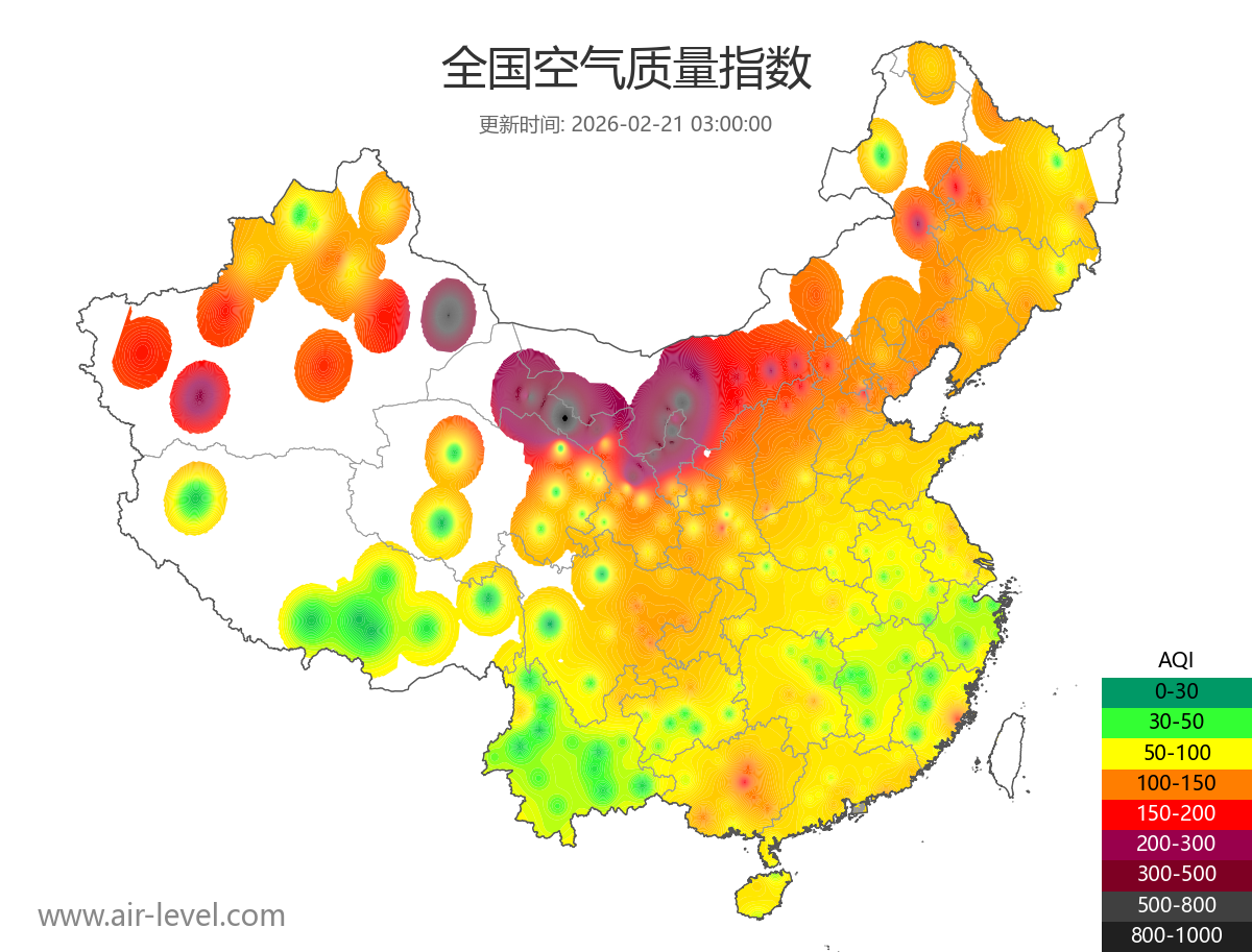 全国空气质量地图