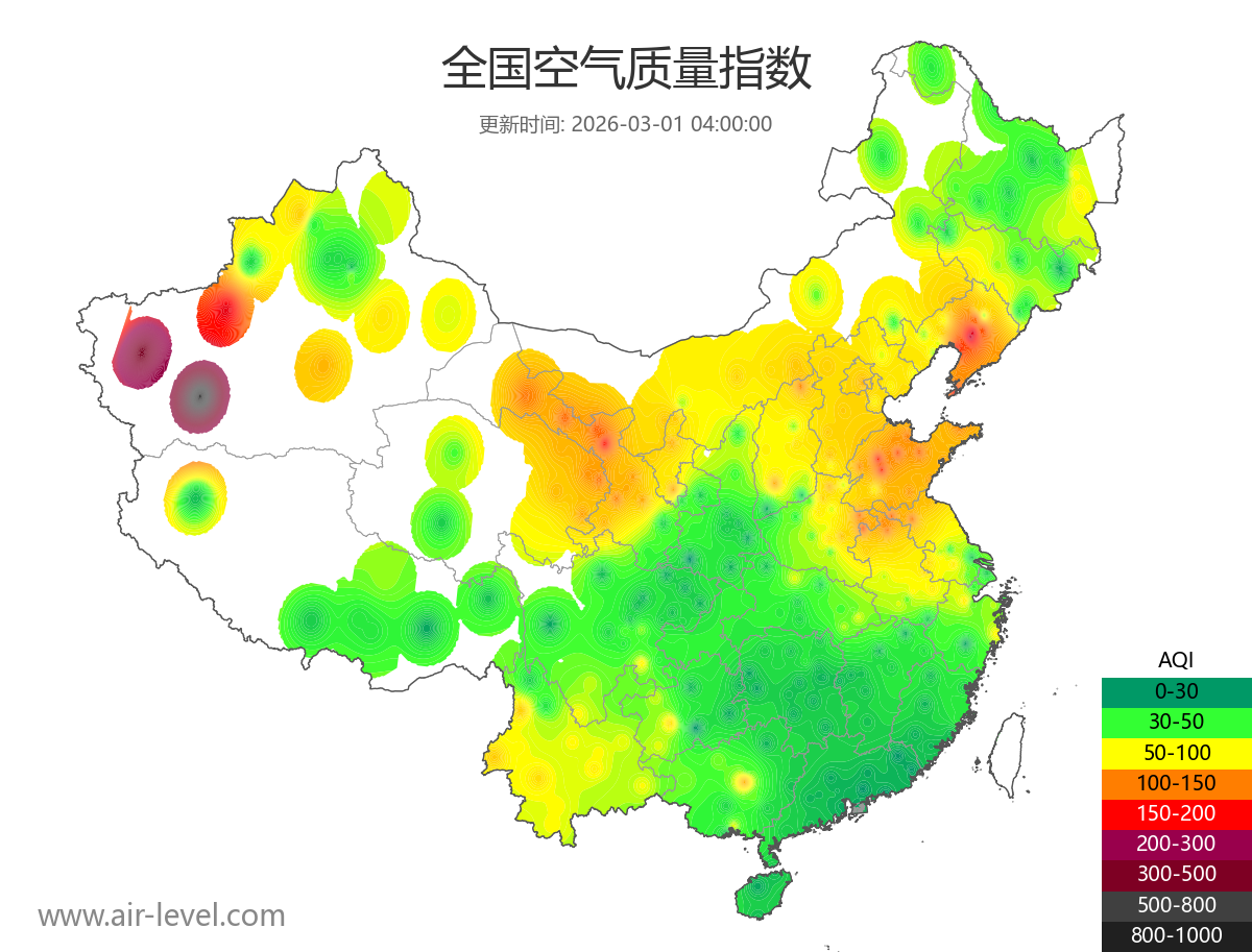 全国空气质量地图