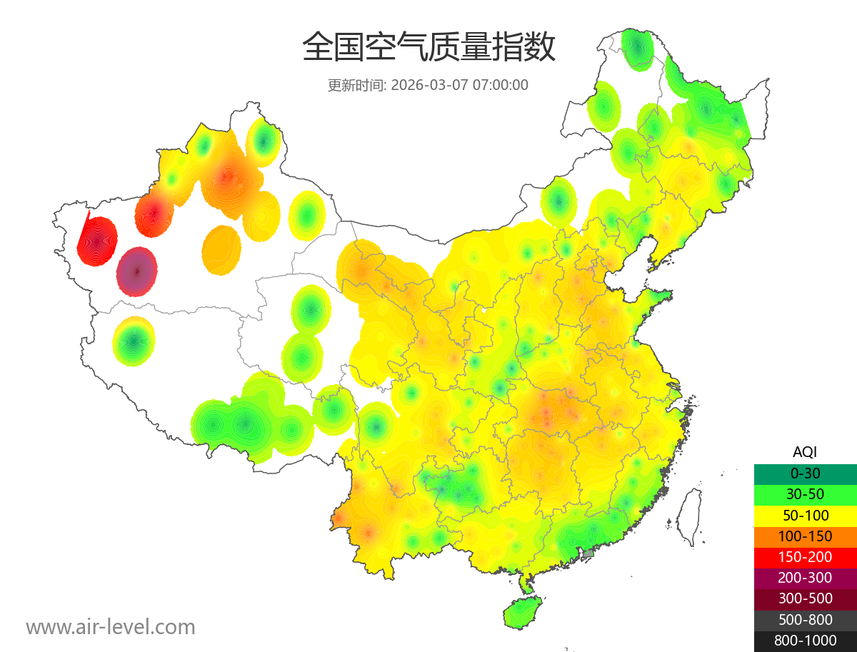 全国空气质量地图