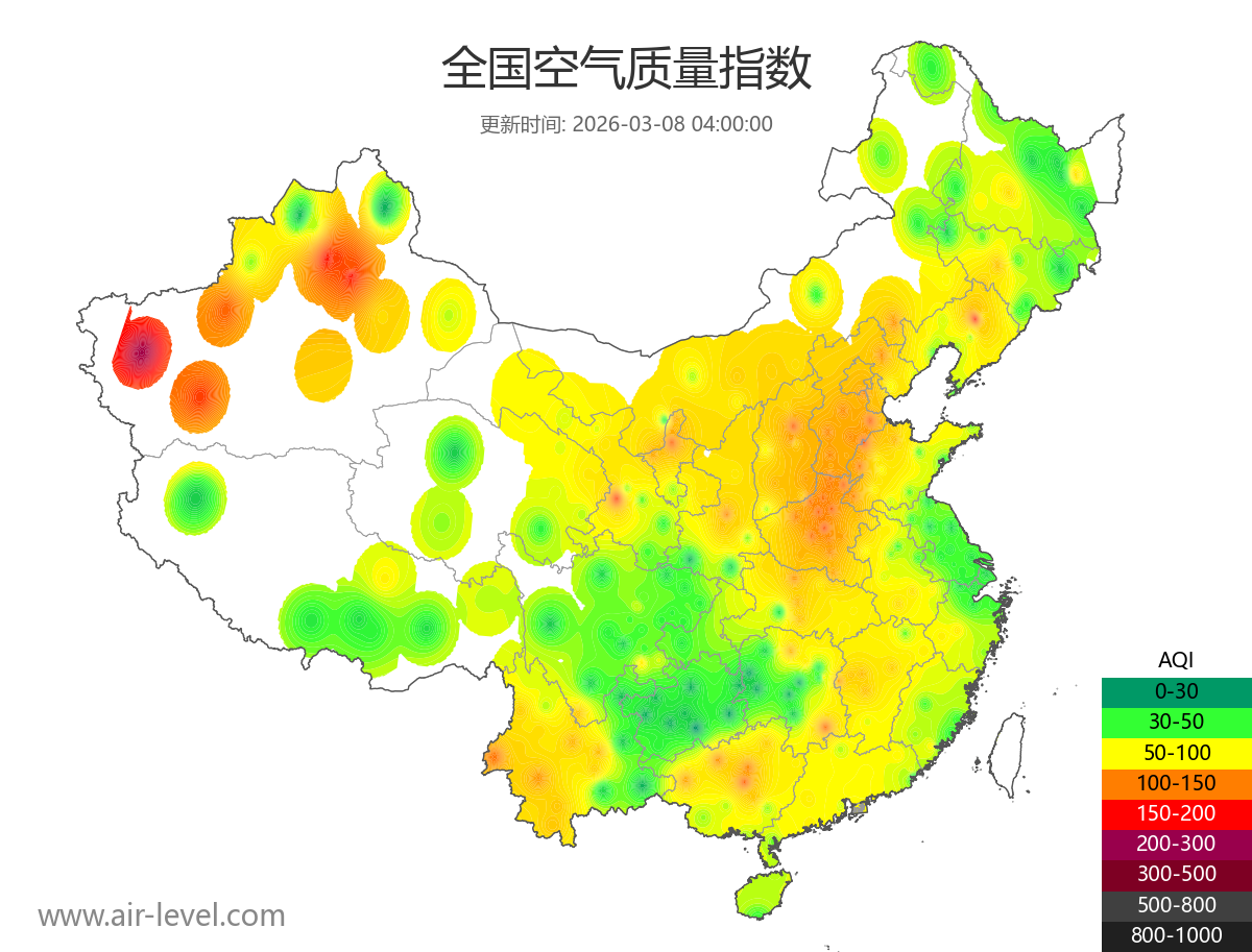 全国空气质量地图