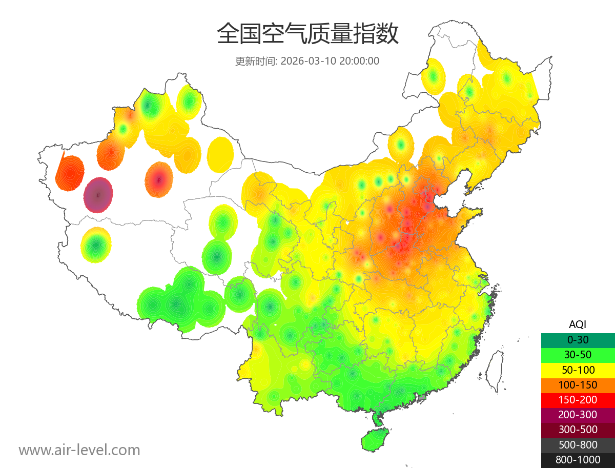 全国空气质量地图