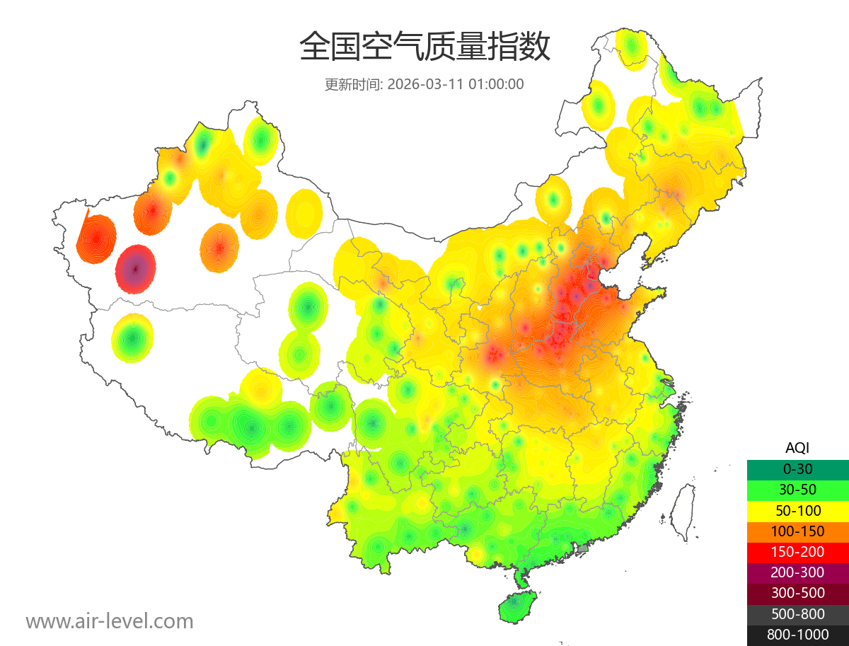 全国空气质量地图