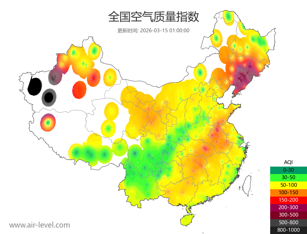 全国空气质量地图