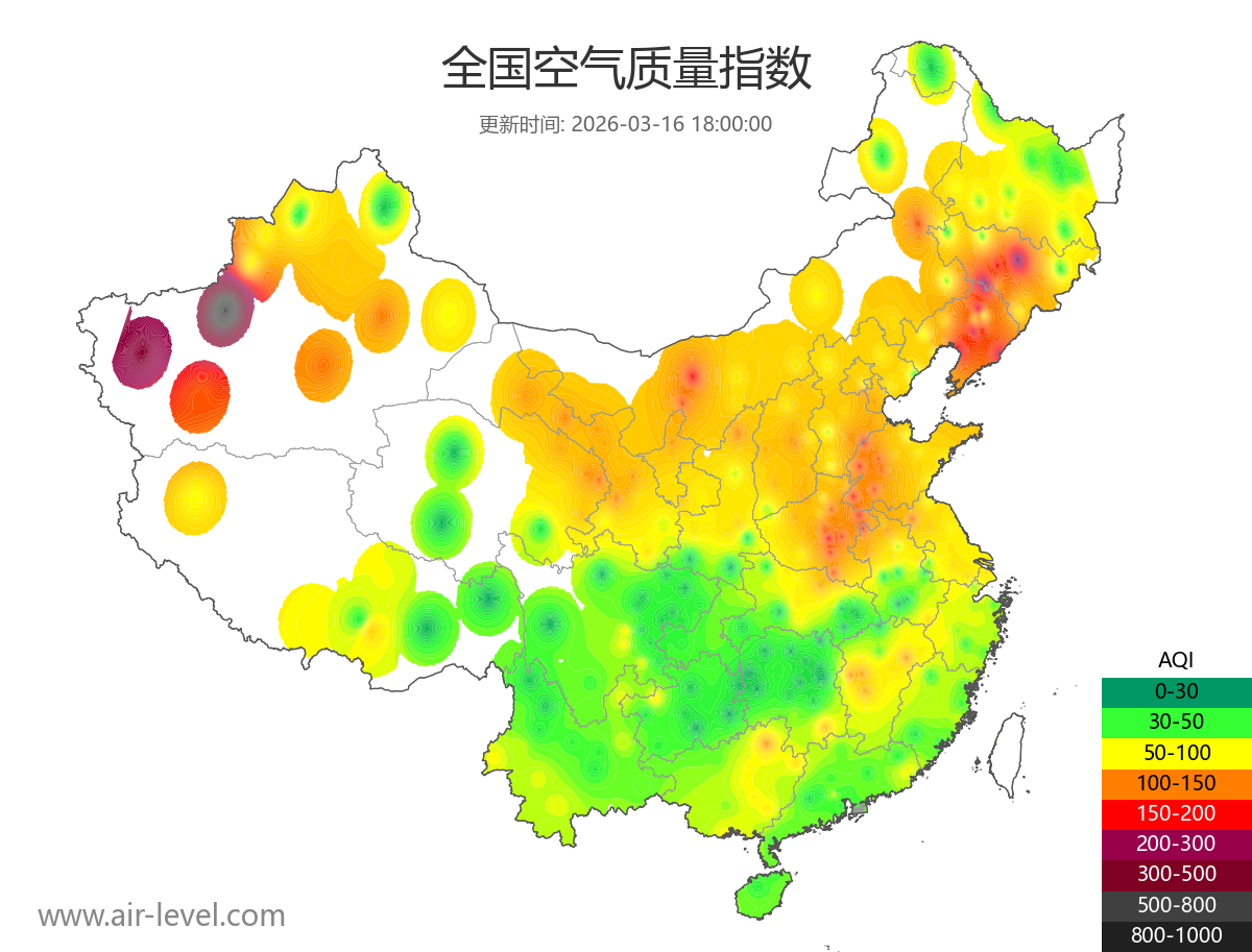 全国空气质量地图