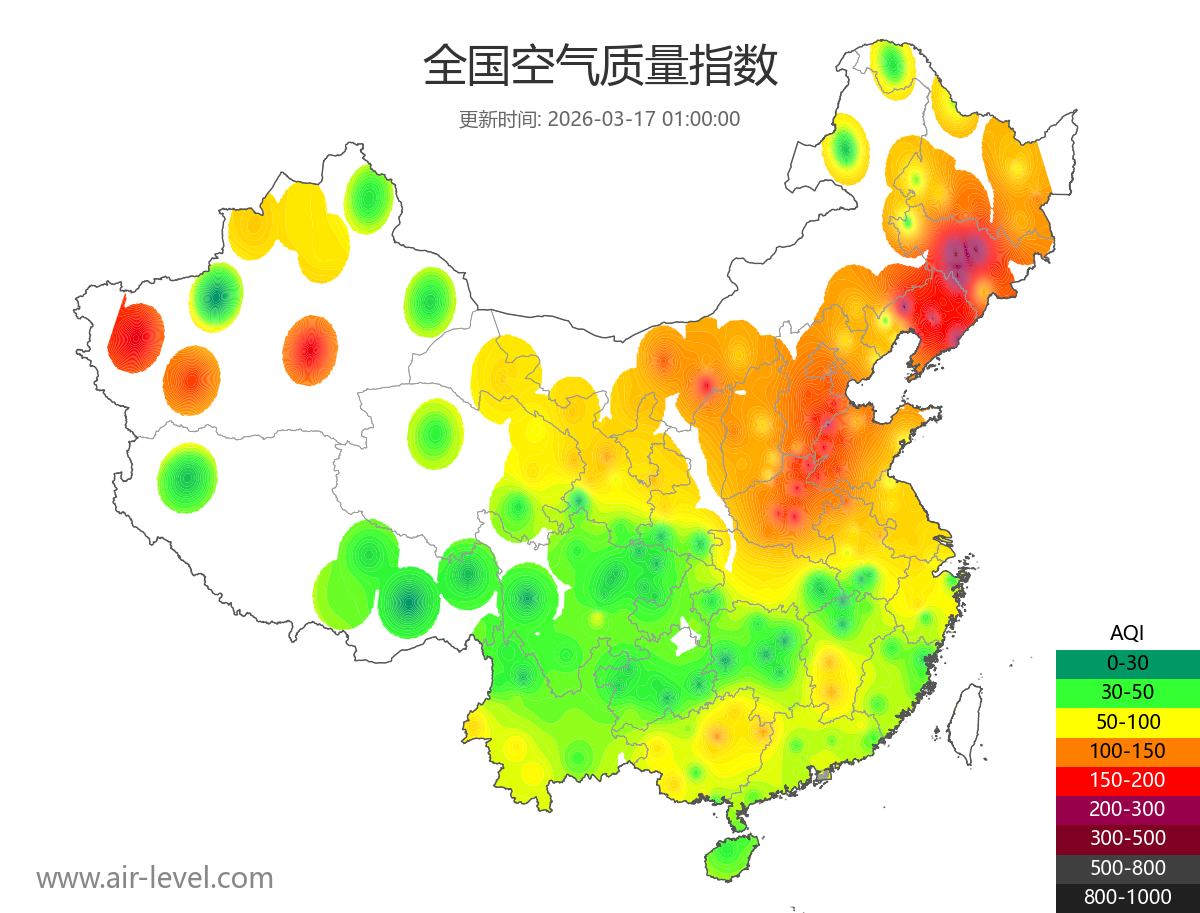 全国空气质量地图