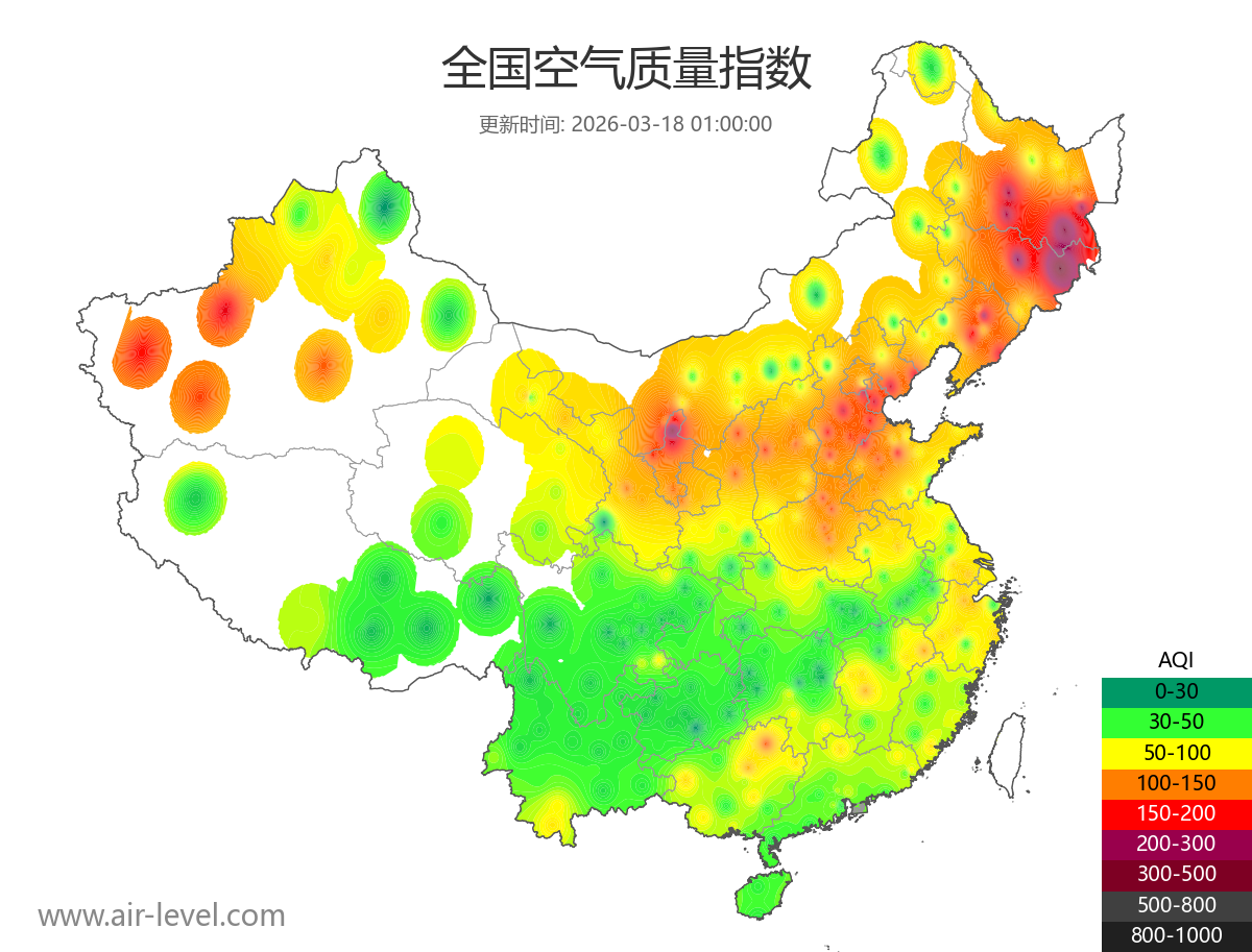 全国空气质量地图