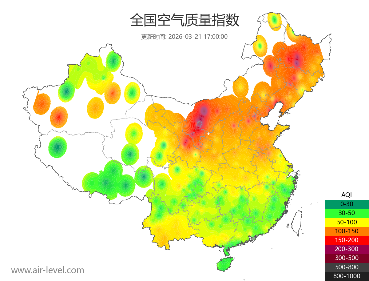 全国空气质量地图
