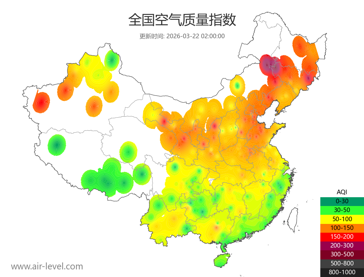 全国空气质量地图