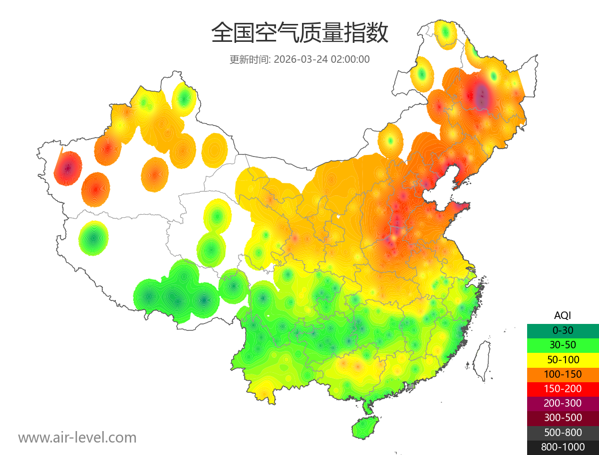 全国空气质量地图