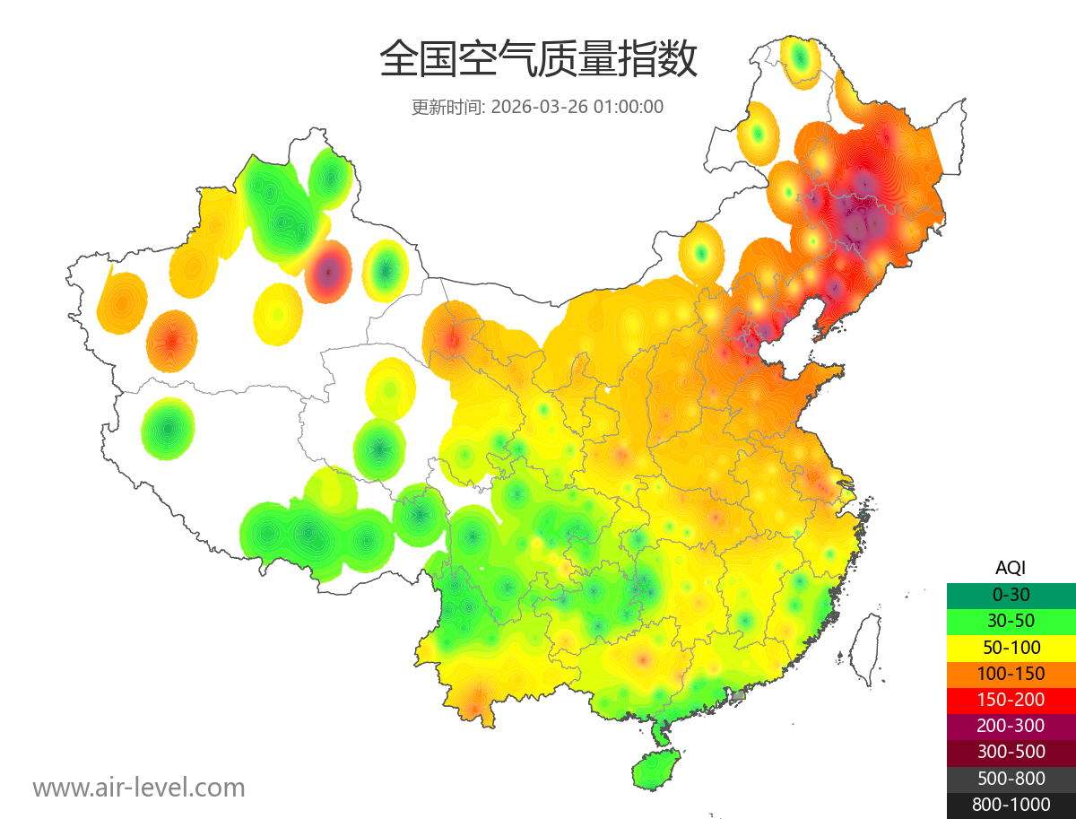 全国空气质量地图