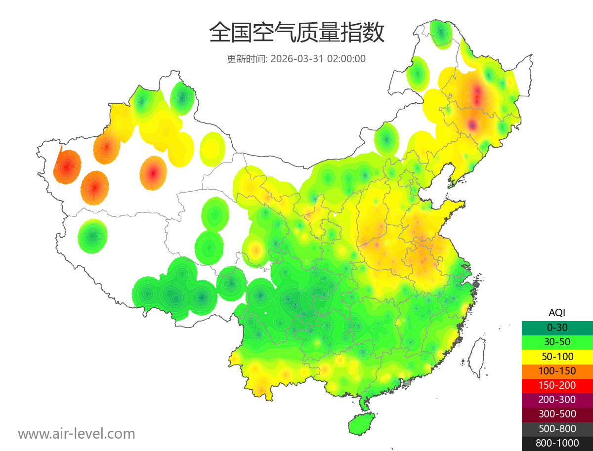 全国空气质量地图
