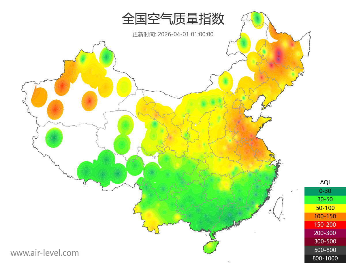 全国空气质量地图
