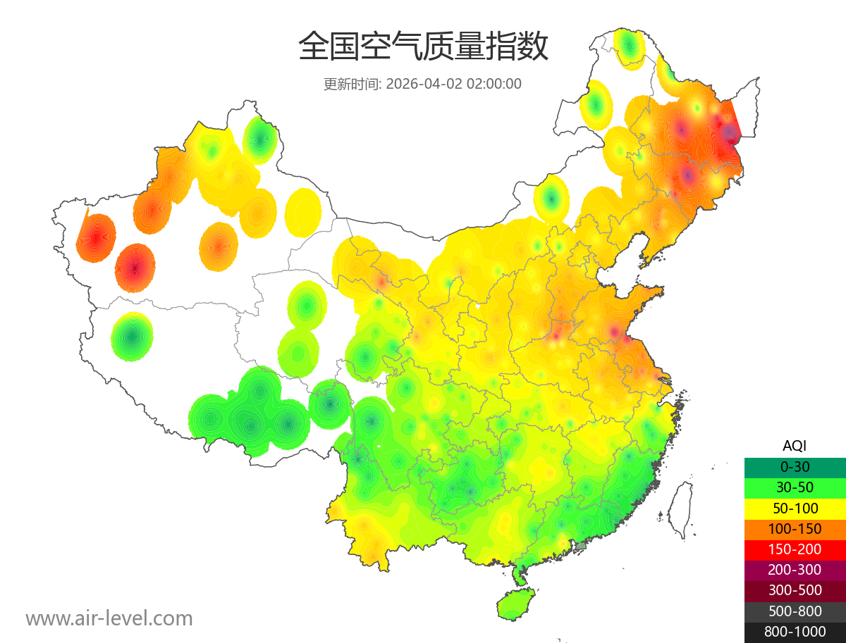 全国空气质量地图