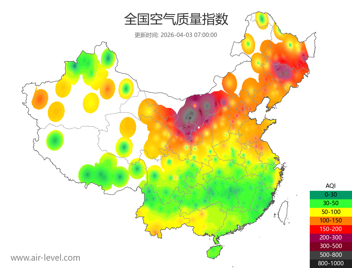 全国空气质量地图