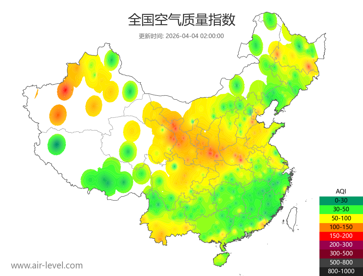 全国空气质量地图