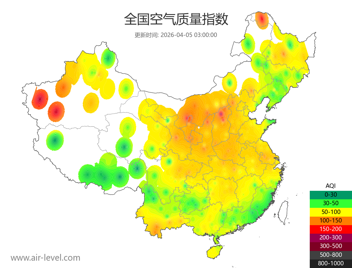 全国空气质量地图