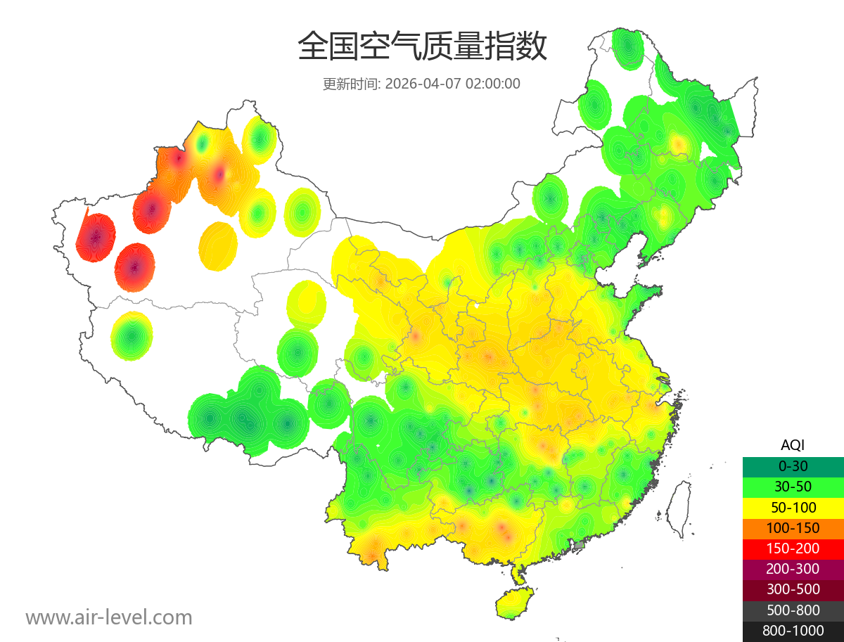 全国空气质量地图