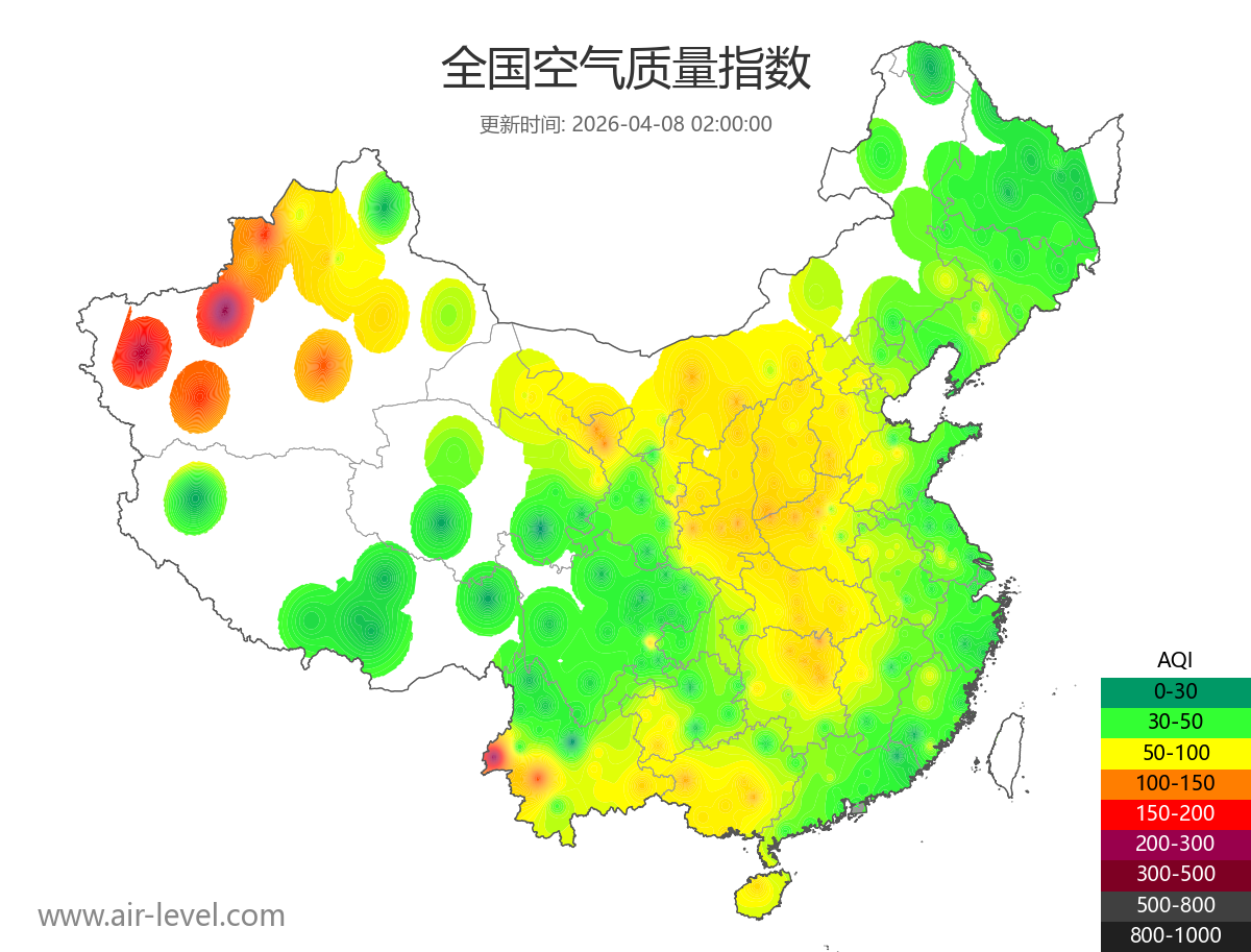 全国空气质量地图