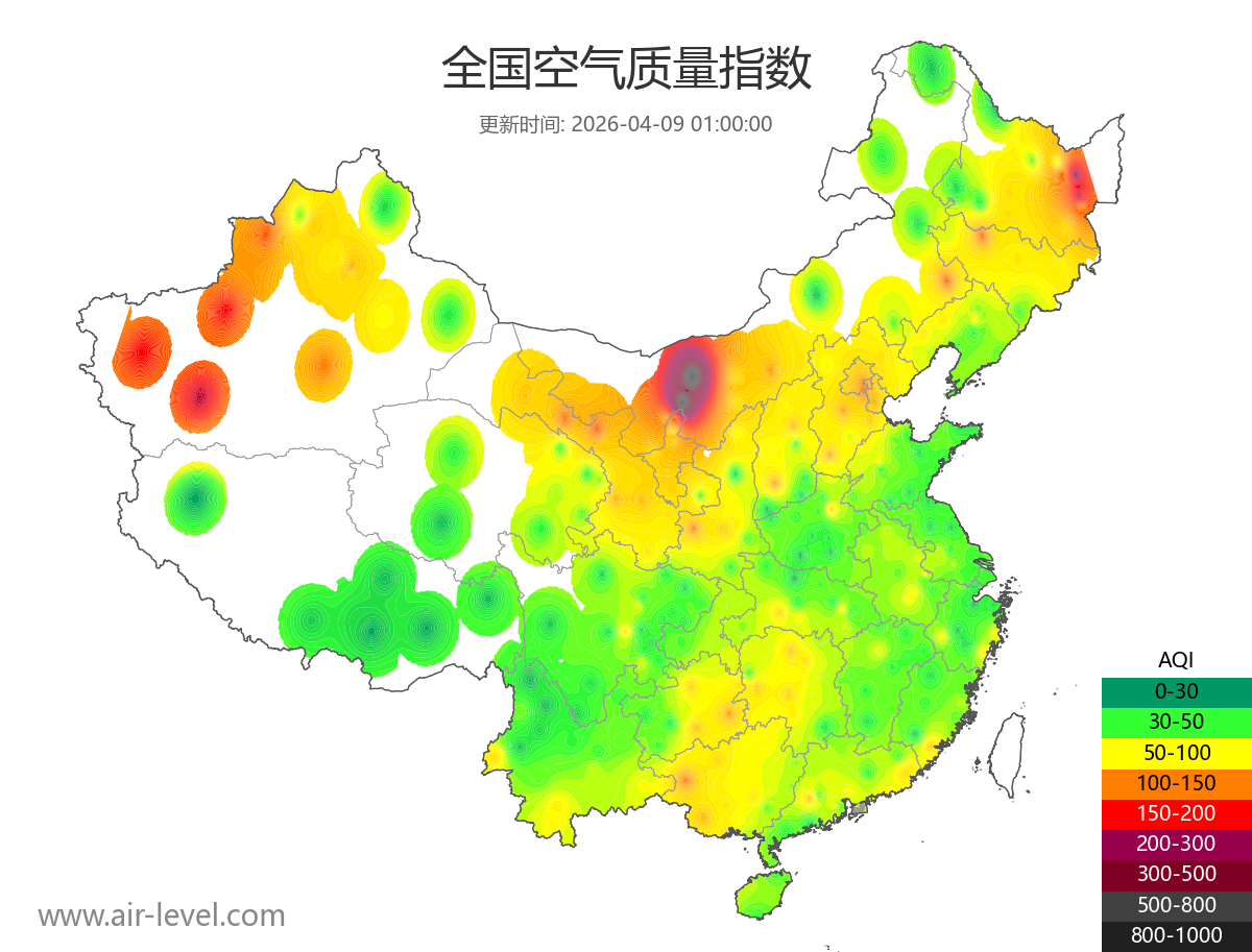 全国空气质量地图