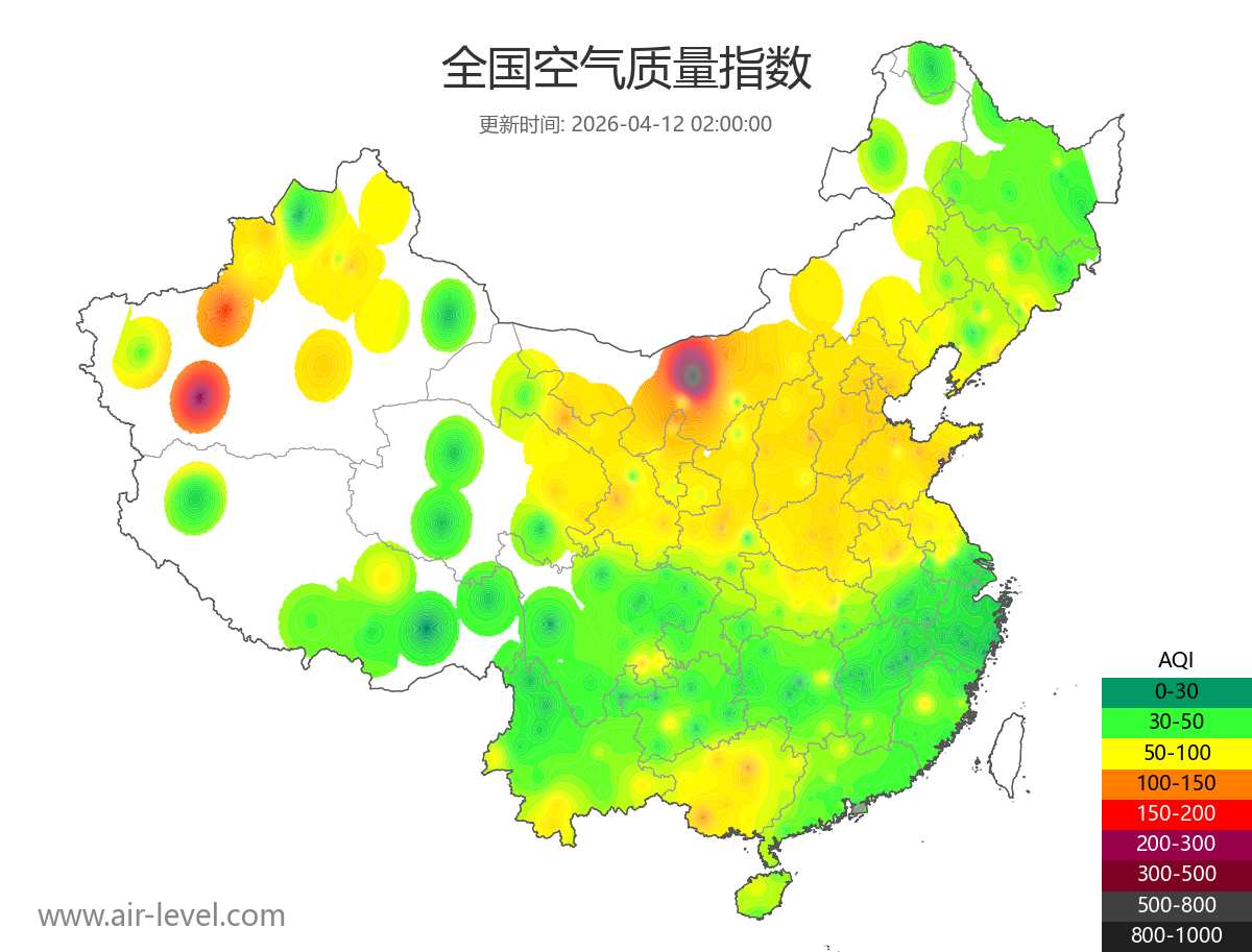 全国空气质量地图