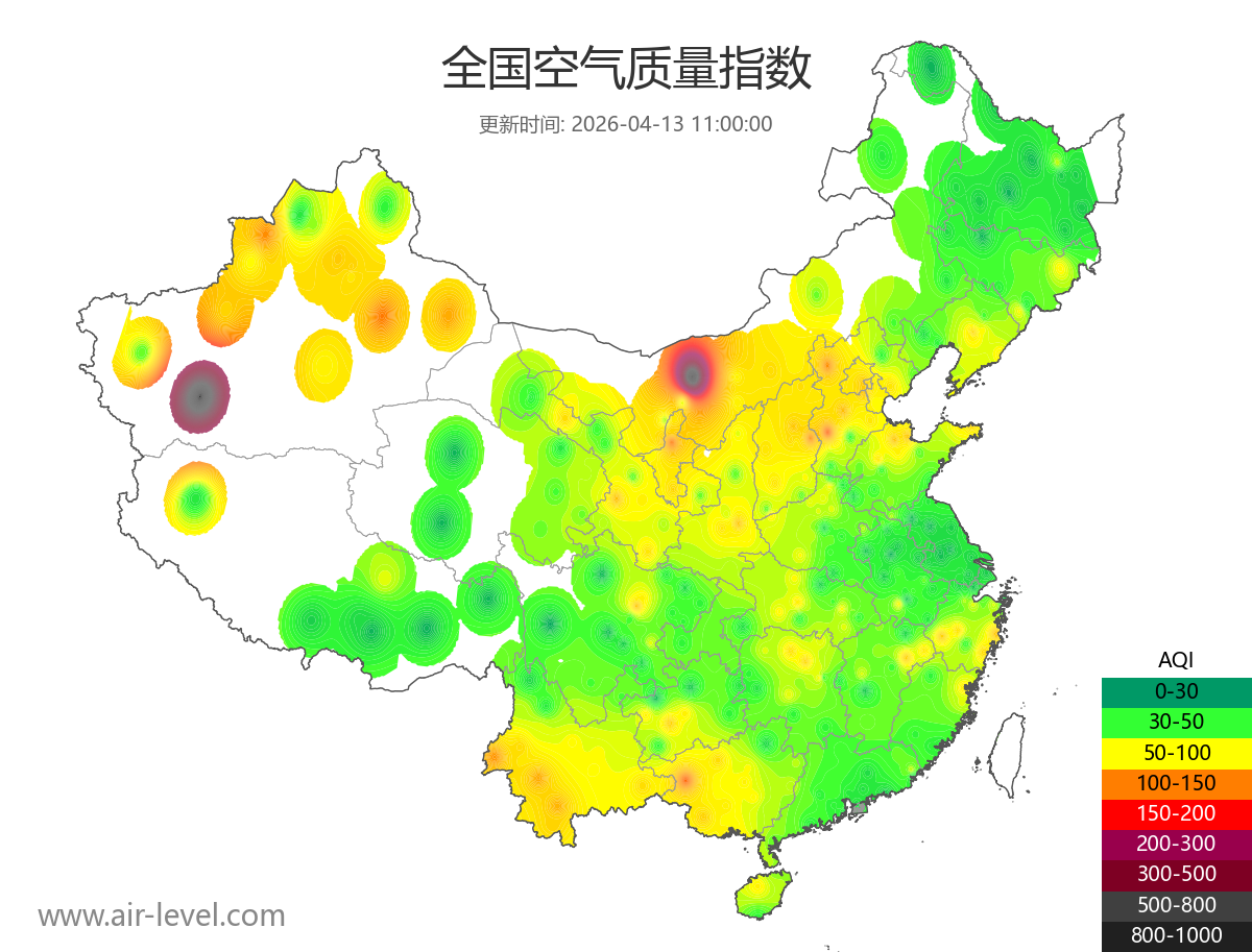 全国空气质量地图