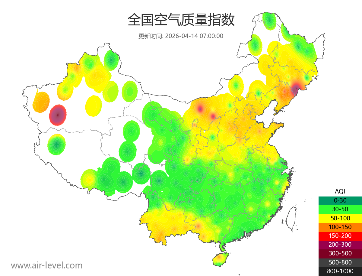 全国空气质量地图