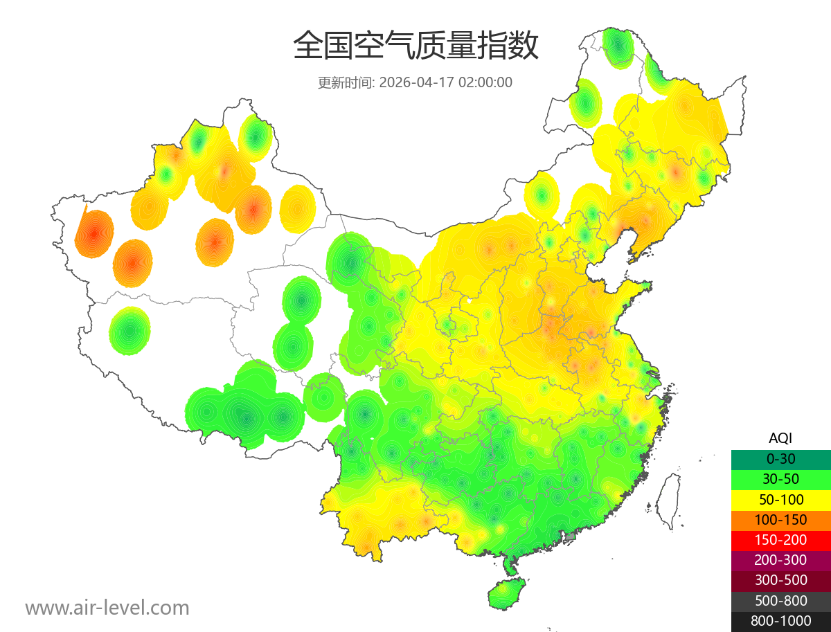 全国空气质量地图